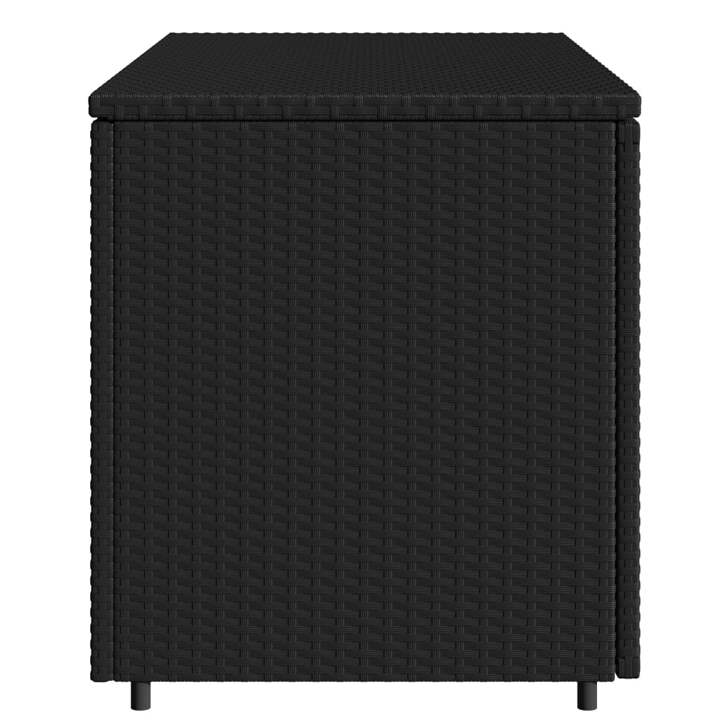Armário de arrumação para jardim 110x55x60,5 cm vime PE preto - Image 7