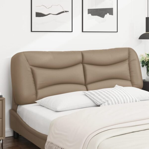 Almofadão de cabeceira 160 cm couro artificial cappuccino - Image 2