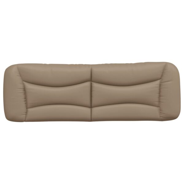 Almofadão de cabeceira 160 cm couro artificial cappuccino - Image 4