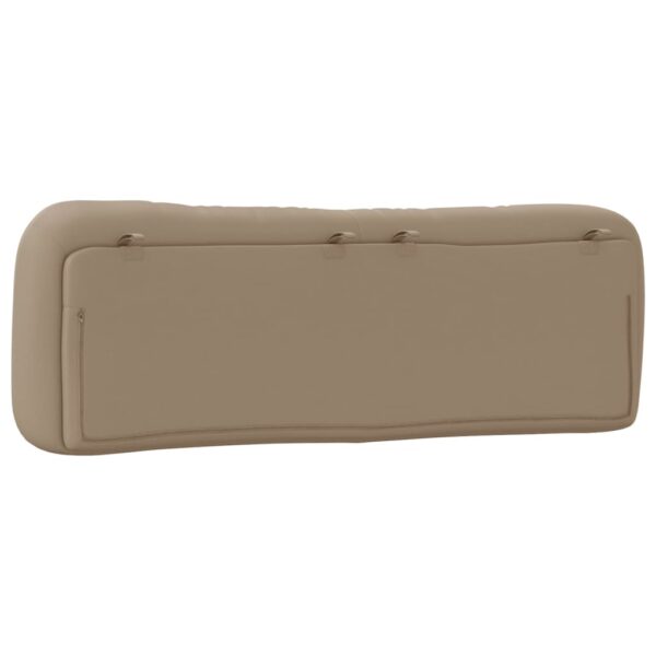 Almofadão de cabeceira 160 cm couro artificial cappuccino - Image 6
