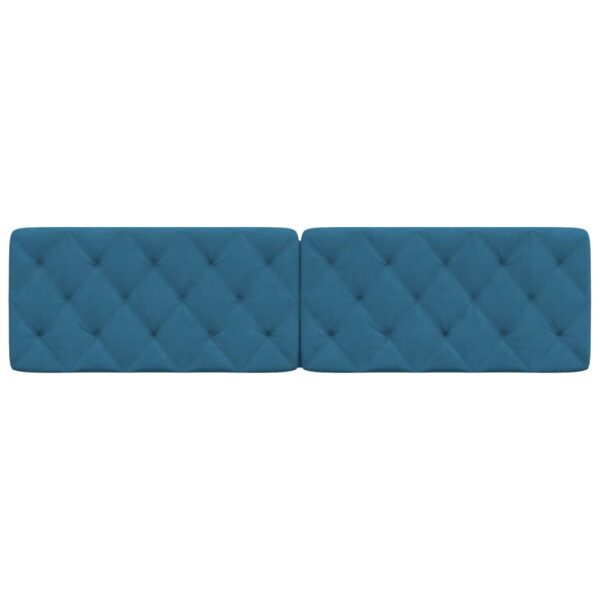Almofadão de cabeceira 200 cm veludo azul - Image 4