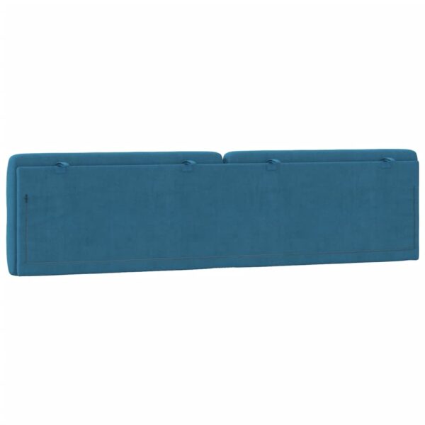 Almofadão de cabeceira 200 cm veludo azul - Image 6