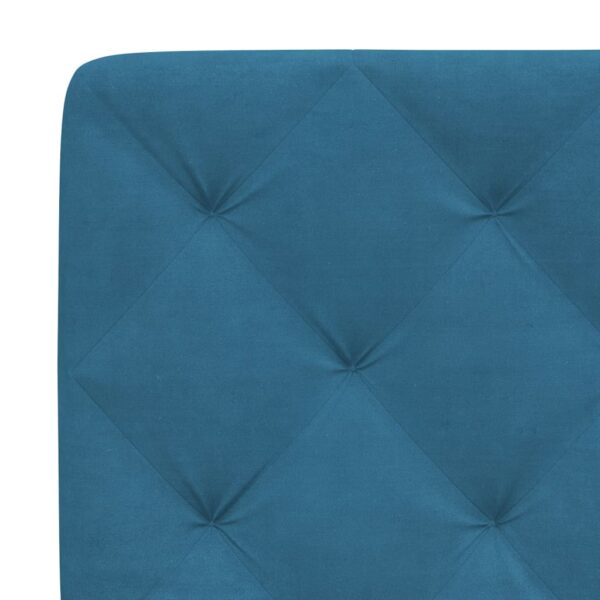 Almofadão de cabeceira 200 cm veludo azul - Image 7