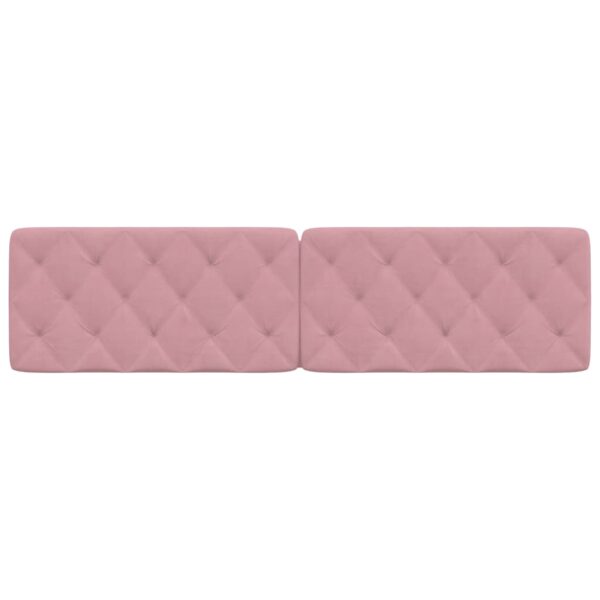 Almofadão de cabeceira 200 cm veludo rosa - Image 4