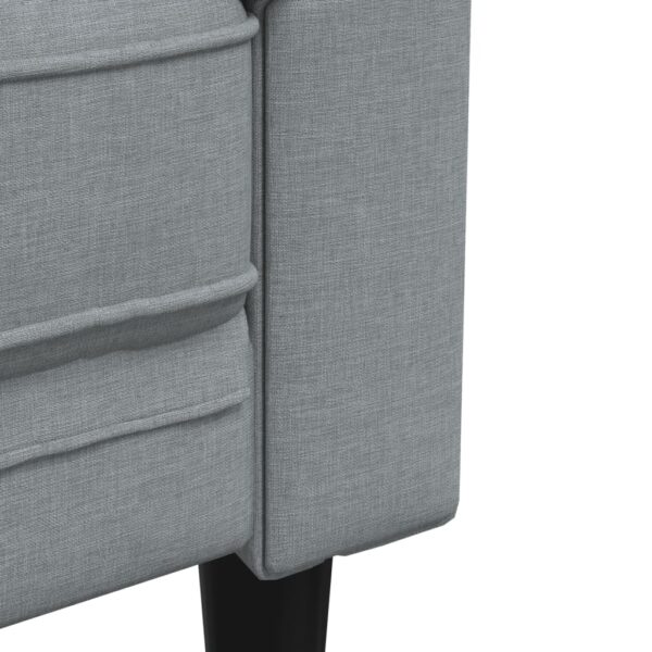 3 pcs conjunto de sofás tecido cinzento-claro - Image 6