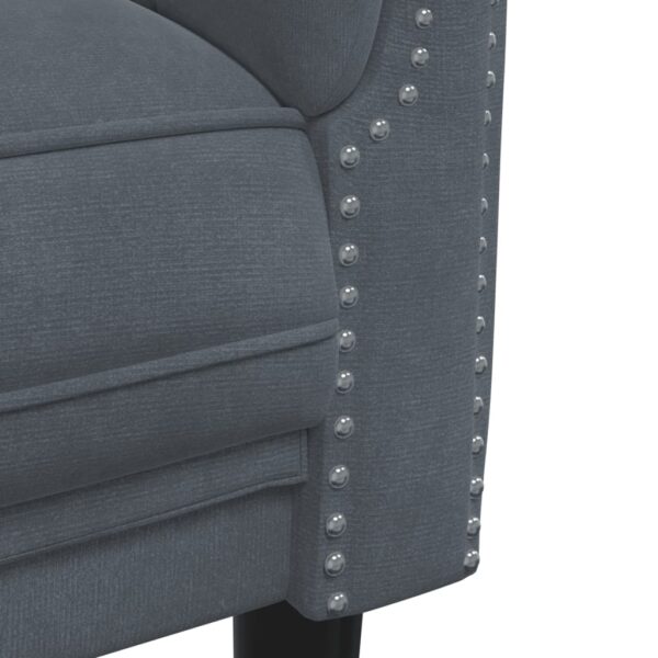 3 pcs conjunto de sofás veludo cinzento-escuro - Image 6