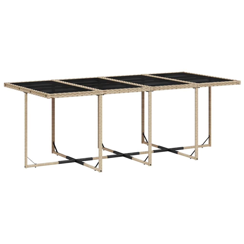 13 pcs conjunto de jantar p/ jardim com almofadões vime PE bege - Image 3