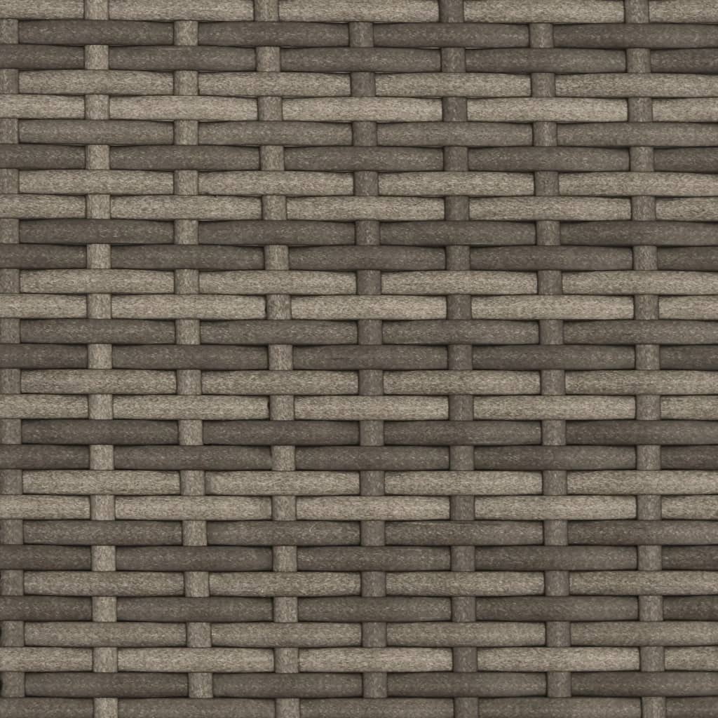 Sofá de jardim de 2 lugares com bancos vime PE cinzento - Image 8