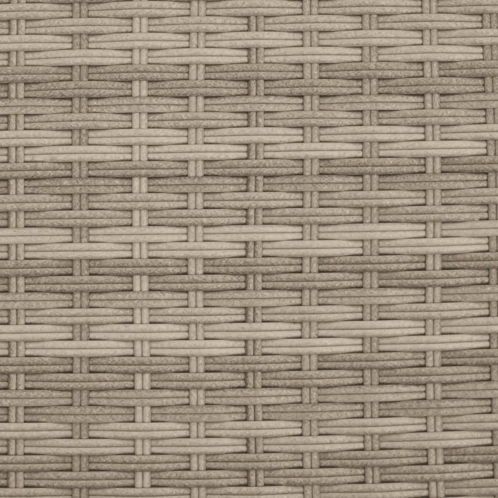 Sofá de jardim de 2 lugares com bancos vime PE cinzento-claro - Image 7