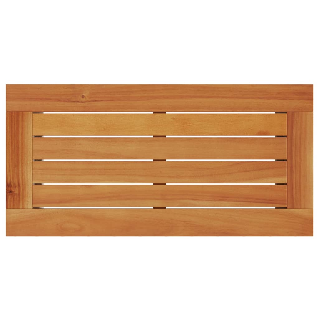 Mesa apoio jardim c/ tampo madeira 58x27,5x55 cm vime PE cinza - Image 7