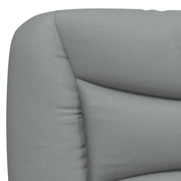 Cama com colchão 120x200 cm tecido cinza-claro - Image 5