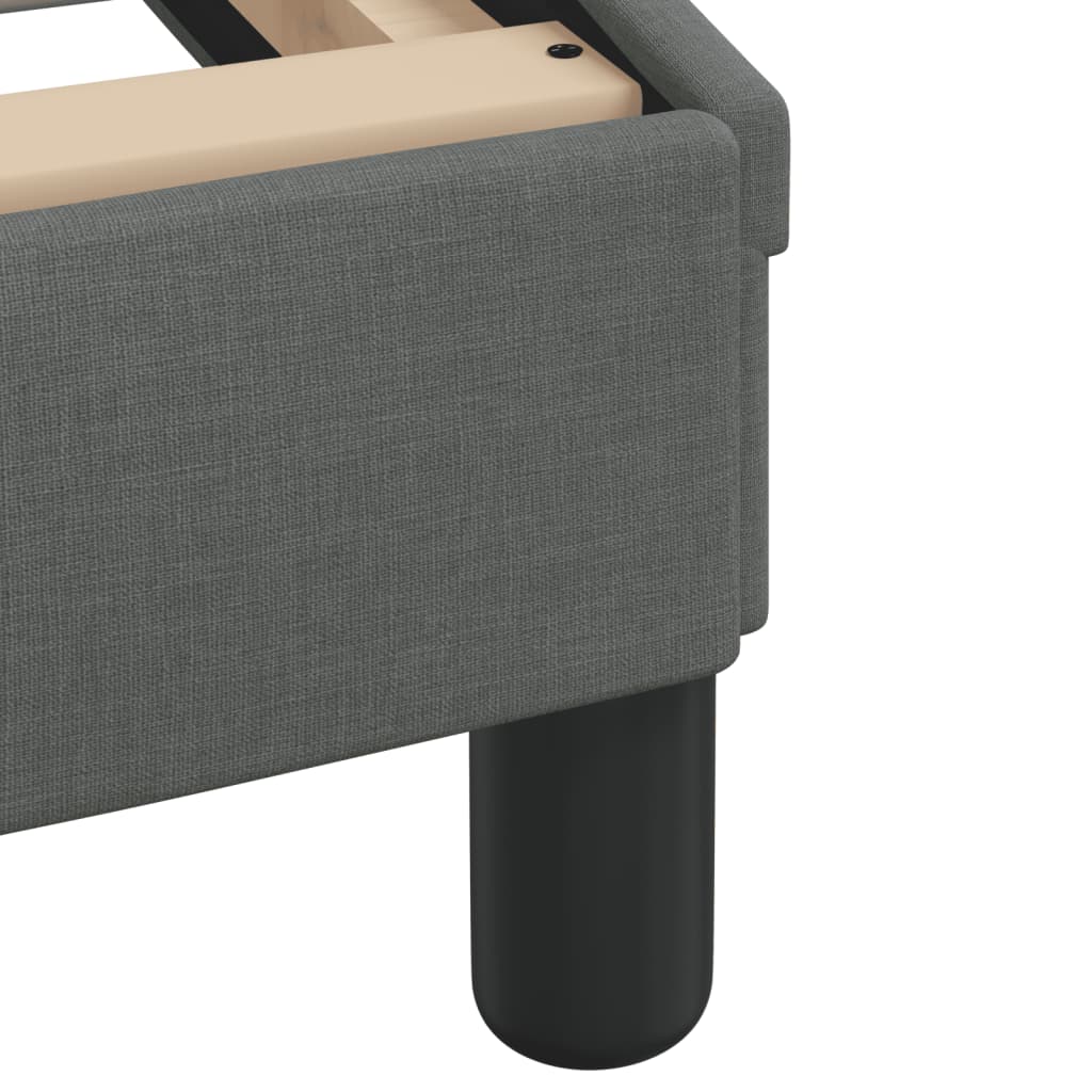 Cama com colchão 200x200 cm tecido cinzento-escuro - Image 7