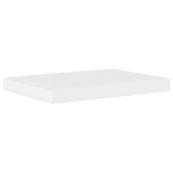 Cama com colchão 140x190 cm couro artificial branco - Image 7