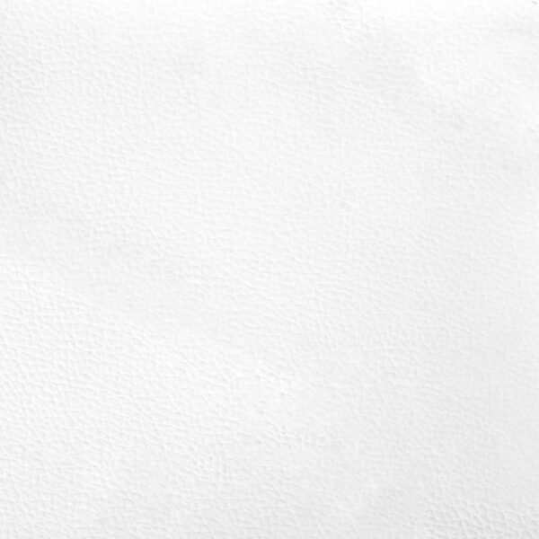 Cama com colchão 140x190 cm couro artificial branco - Image 9