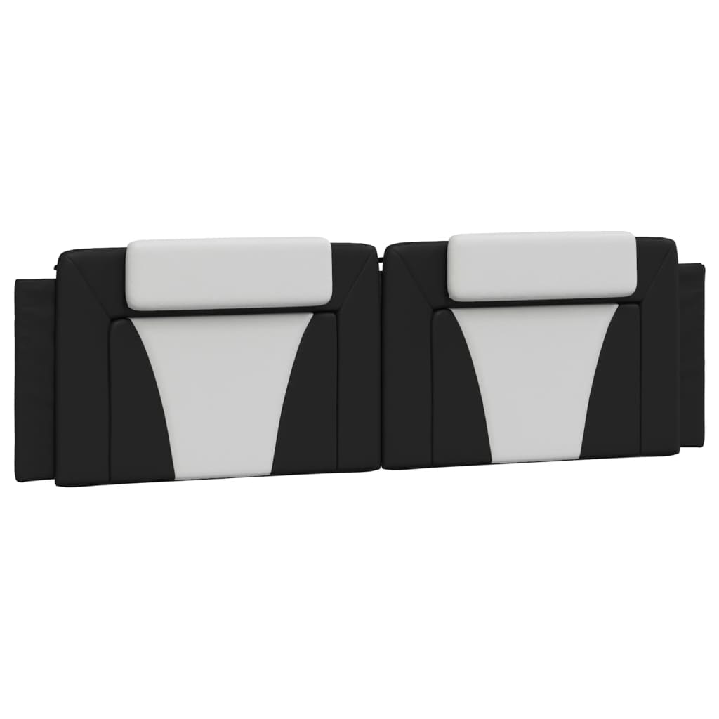 Cama com colchão 180x200 cm couro artificial preto e branco - Image 4