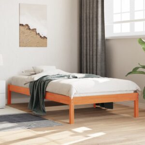 Sofá-cama sem colchão 90x190 cm pinho maciço castanho-mel