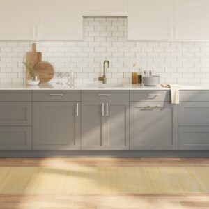 Tapete retangular 70x400 cm bambu cor natural clara