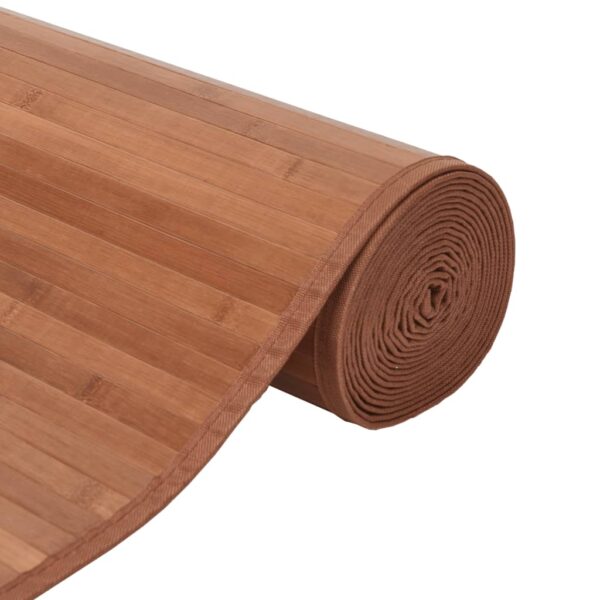Tapete retangular 70x1000 cm bambu castanho - Image 3