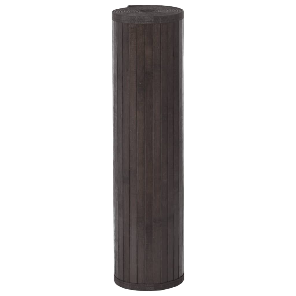 Tapete retangular 80x100 cm bambu castanho-escuro - Image 2