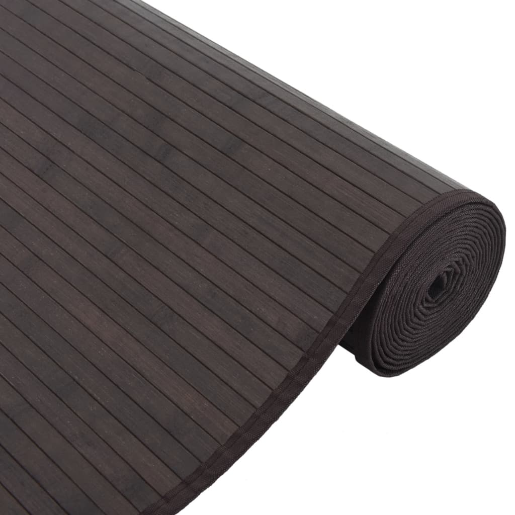 Tapete retangular 80x100 cm bambu castanho-escuro - Image 3