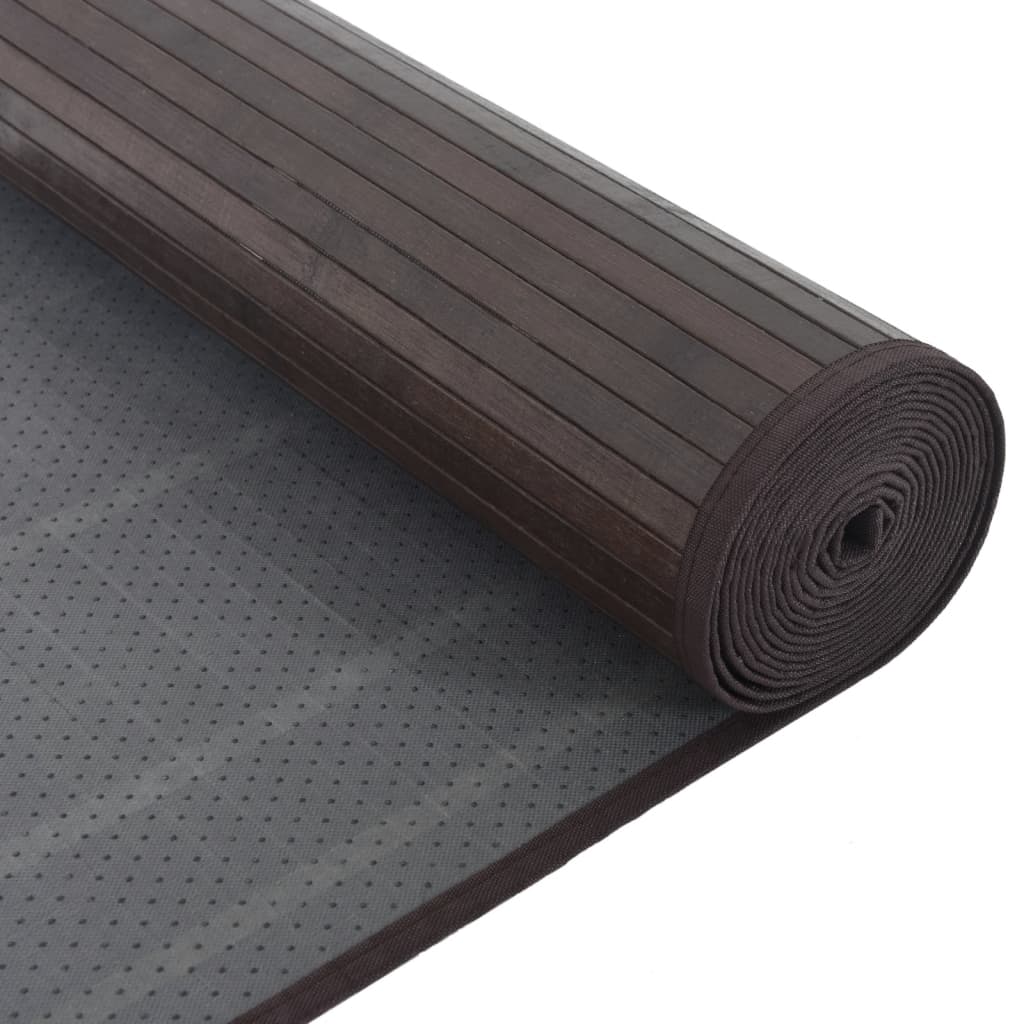 Tapete retangular 80x100 cm bambu castanho-escuro - Image 4