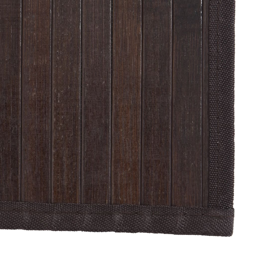 Tapete retangular 80x100 cm bambu castanho-escuro - Image 5
