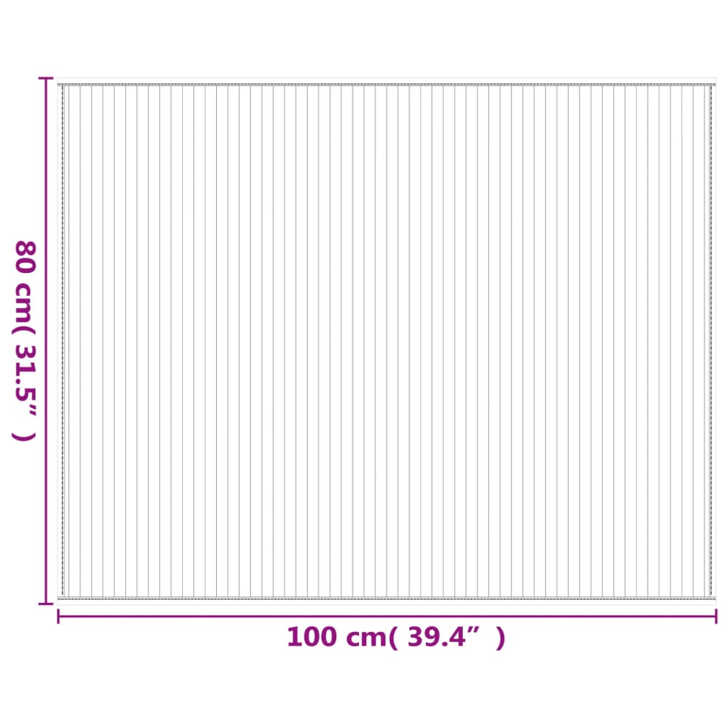 Tapete retangular 80x100 cm bambu castanho-escuro - Image 7
