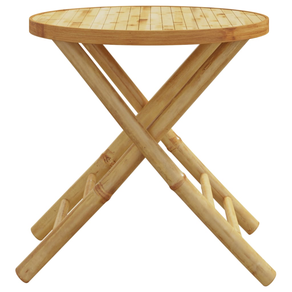 Mesa de jardim dobrável Ø45x45 cm bambu - Image 4