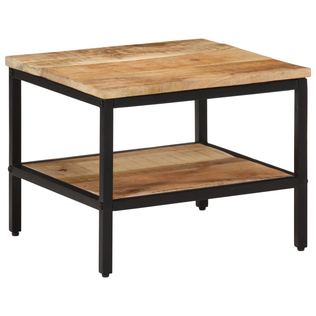 Mesa de centro 45x45x35 cm madeira de mangueira áspera maciça