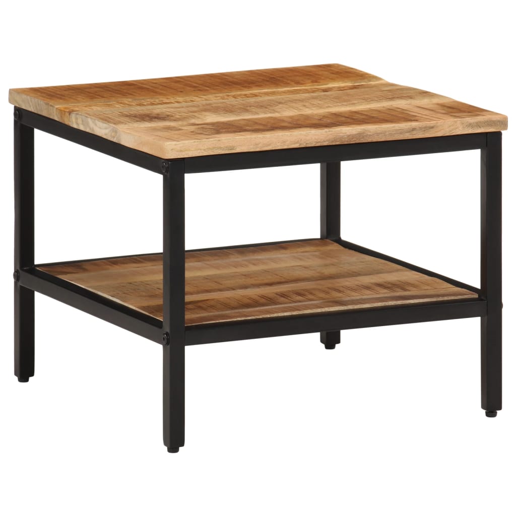 Mesa de centro 45x45x35 cm madeira de mangueira áspera maciça - Image 11