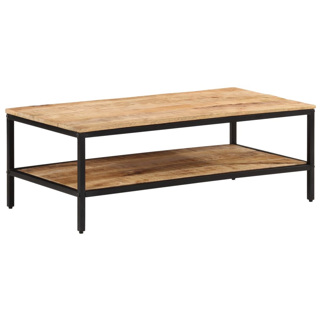 Mesa de centro 100x50x35 cm madeira de mangueira áspera maciça