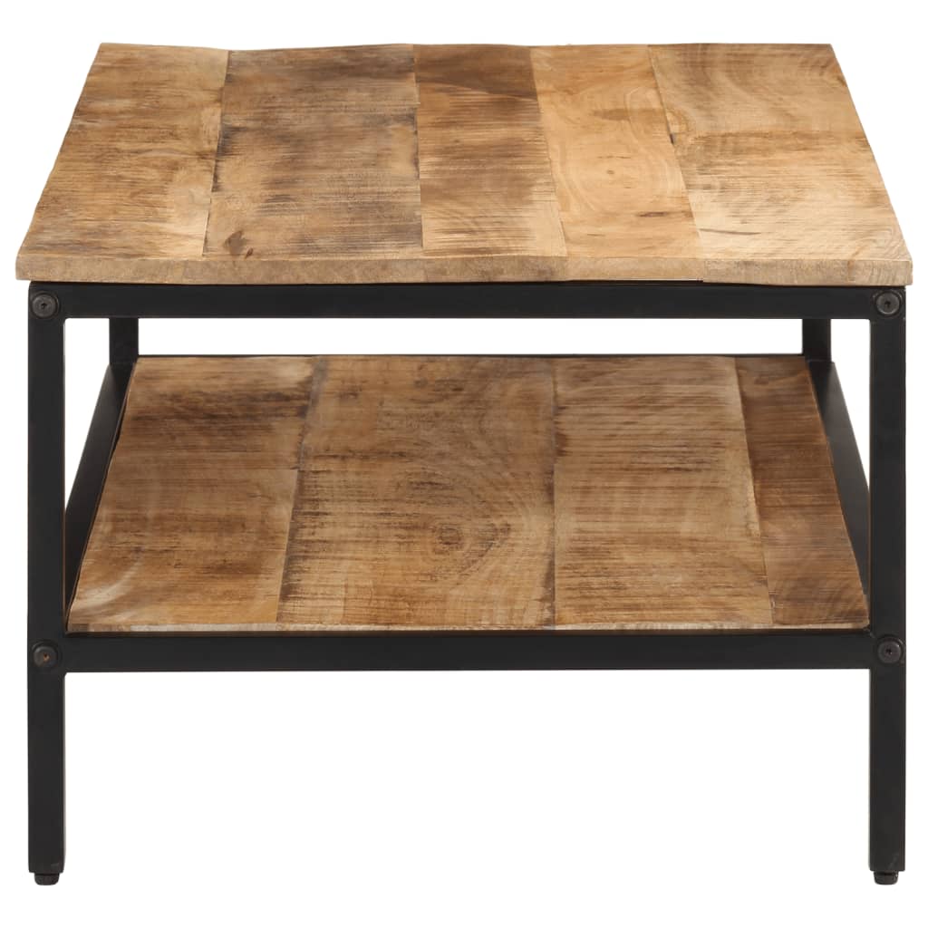 Mesa de centro 100x50x35 cm madeira de mangueira áspera maciça - Image 3
