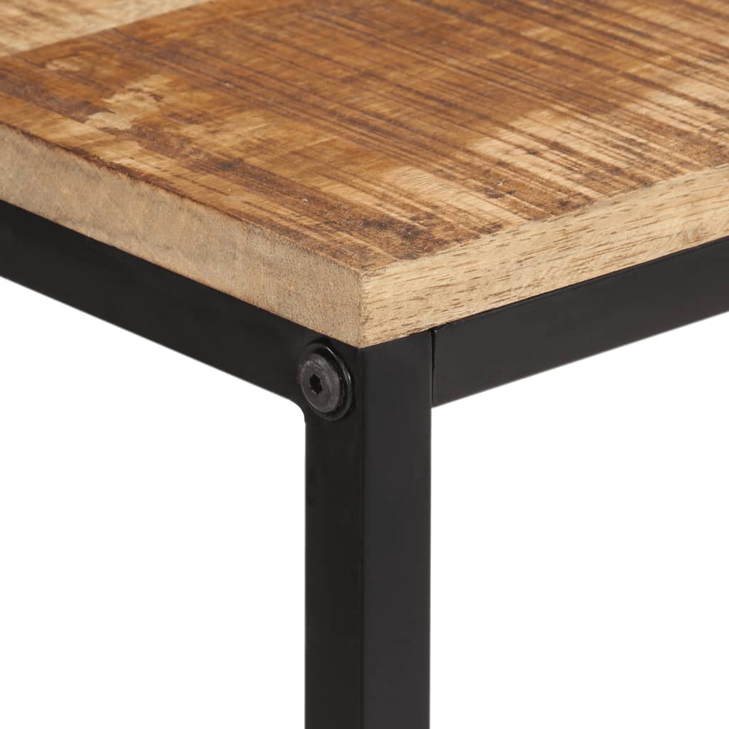 Mesa consola 100x35x70 cm madeira de mangueira áspera maciça - Image 4