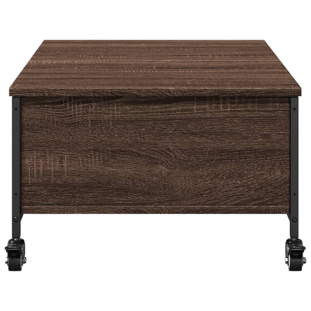Mesa de centro com rodas derivados de madeira carvalho castanho - Image 7