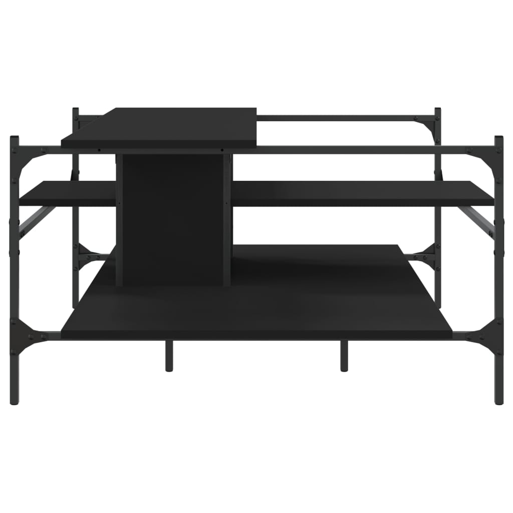 Mesa de centro 100x100x48,5 cm derivados de madeira preto - Image 5
