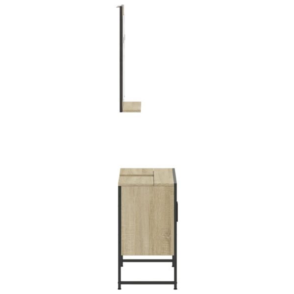 2 pcs conj. móveis casa banho derivados madeira carvalho sonoma - Image 6