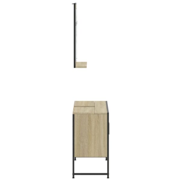 2 pcs conj. móveis casa banho derivados madeira carvalho sonoma - Image 6