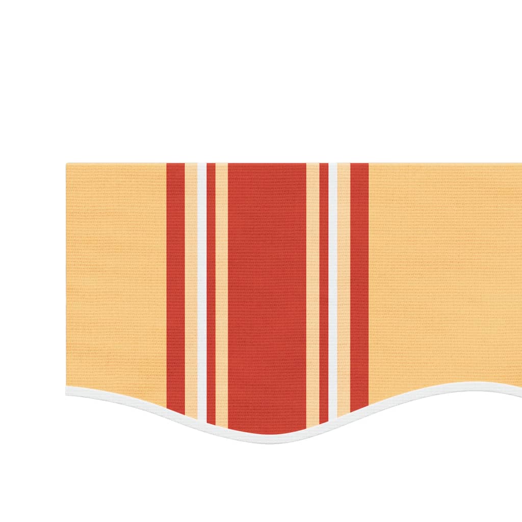 Tecido substituição p/ sanefa toldo 3 m riscas amarelo/laranja - Image 3