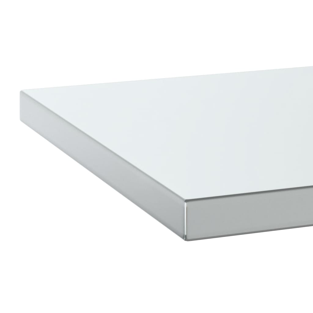 Prateleiras de parede 2 pcs 75x40x3 cm aço inoxidável prateado - Image 7