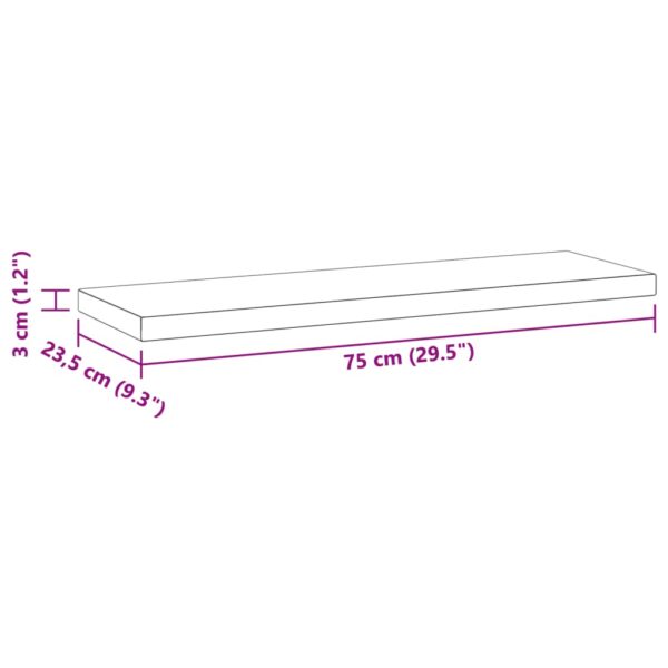 Prateleiras de parede 2 pcs 75x23,5x3cm aço inoxidável prateado - Image 8