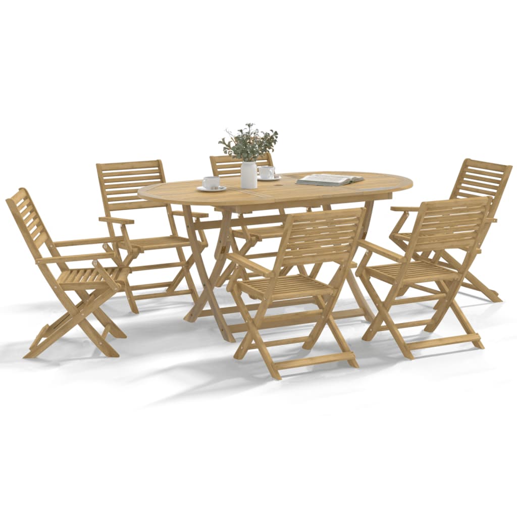 Cadeiras jardim dobráveis 8 pcs 54,5x61,5x86,5 cm acácia maciça