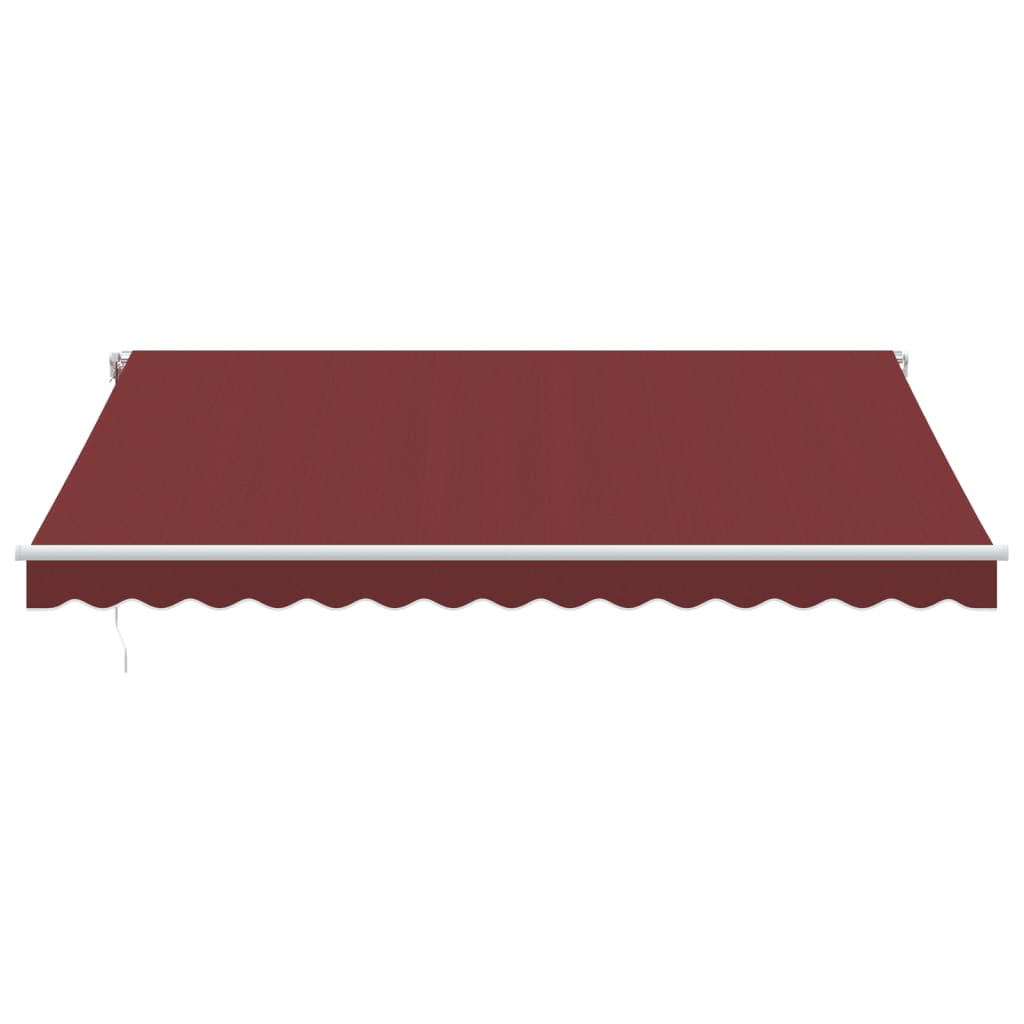 Toldo retrátil manual com luz LED 400x300 cm bordô - Image 3