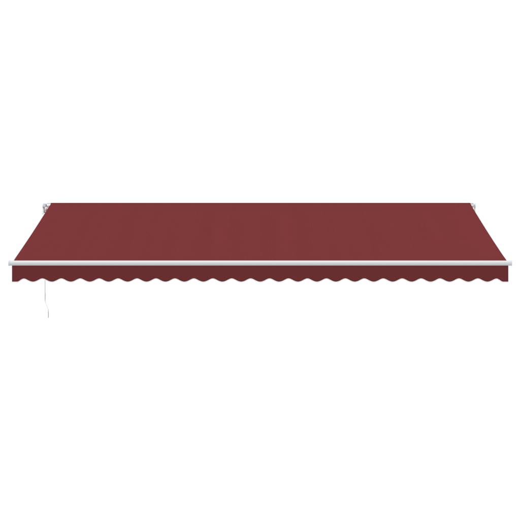 Toldo retrátil manual com luz LED 600x300 cm bordô - Image 3