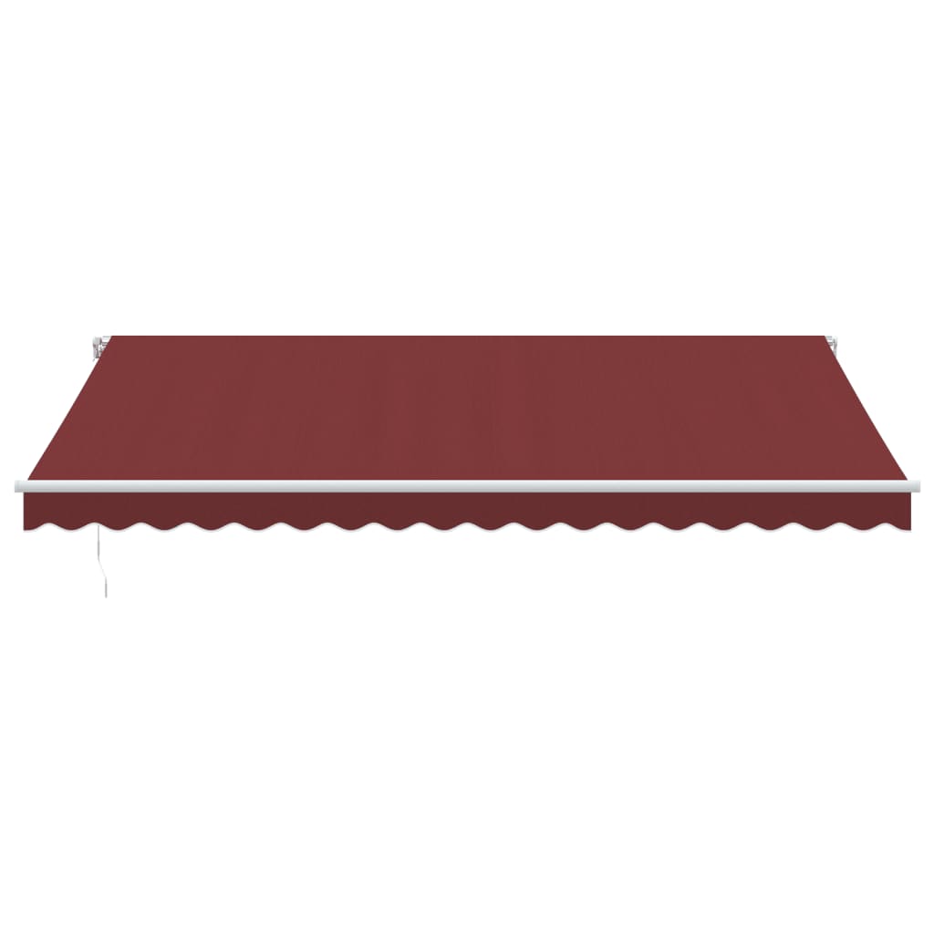 Toldo retrátil manual com luz LED 450x350 cm bordô - Image 2