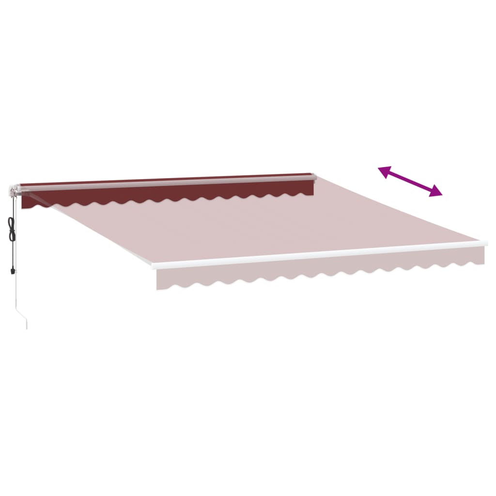 Toldo retrátil automático 400x300 cm bordô - Image 4
