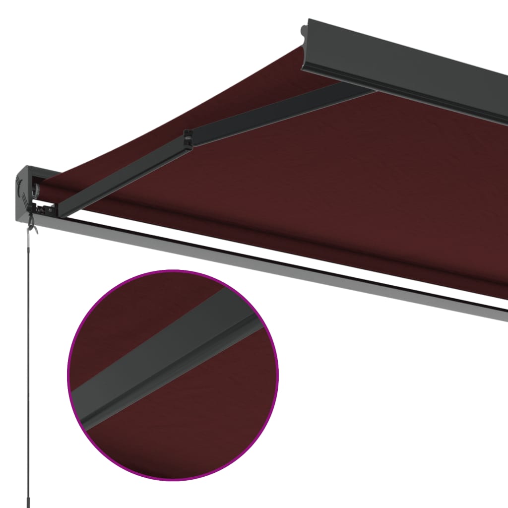 Toldo retrátil manual 300x250 cm bordô - Image 6