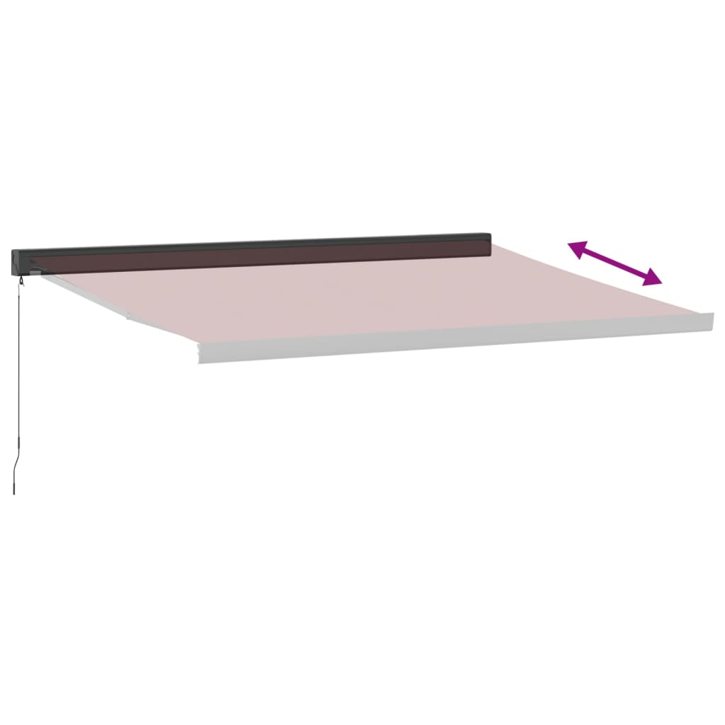 Toldo retrátil manual 400x300 cm bordô - Image 4