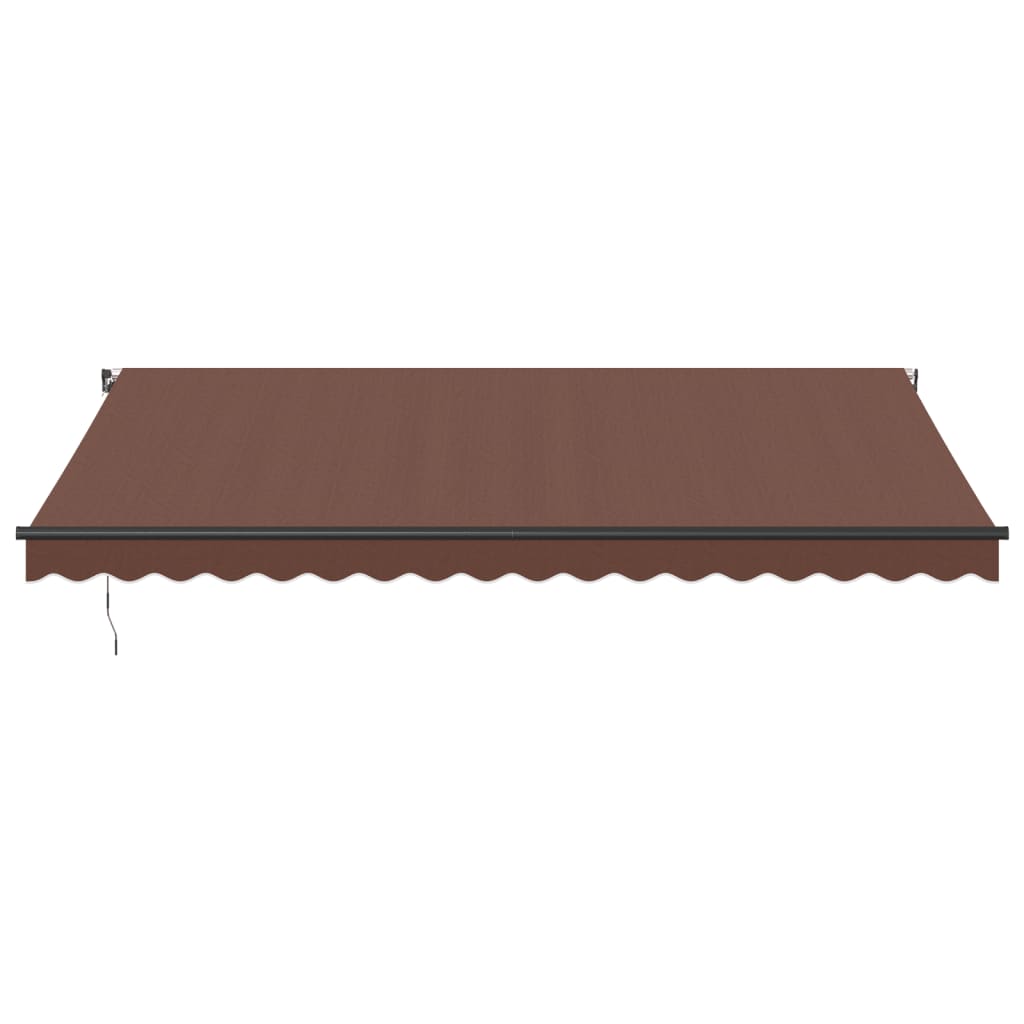 Toldo retrátil manual 450x350 cm castanho - Image 2