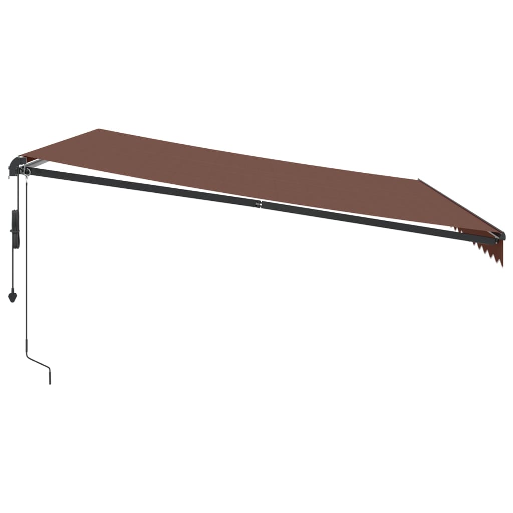 Toldo retrátil automático 450x350 cm castanho - Image 3