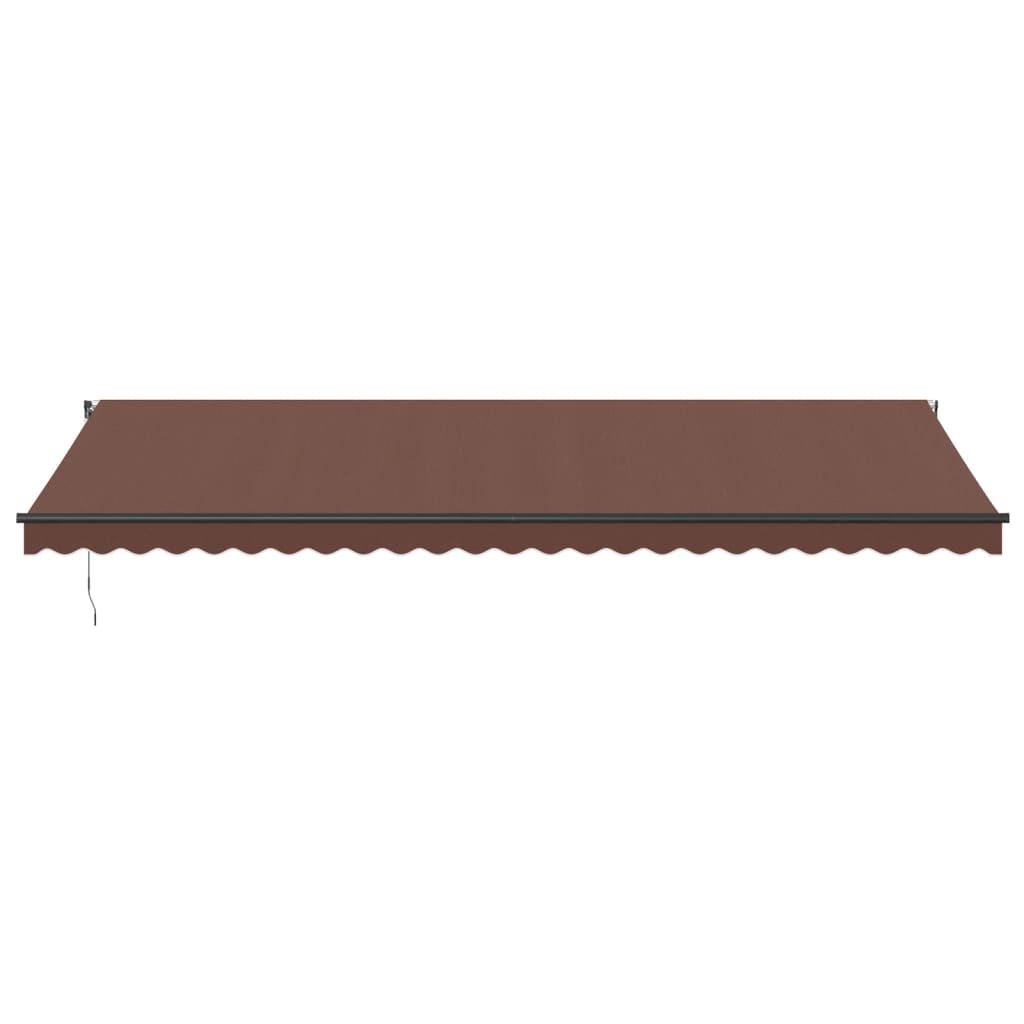 Toldo retrátil automático com luzes LED 600x350 cm castanho - Image 3